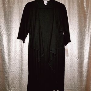 LuLaRoe BNWT S Shirley Kimono - black ribbed 🖤